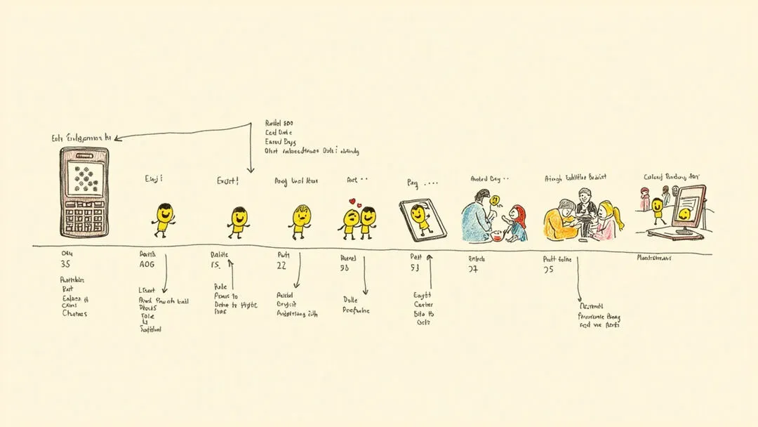 Hand-drawn timeline: how emoji evolved into a language